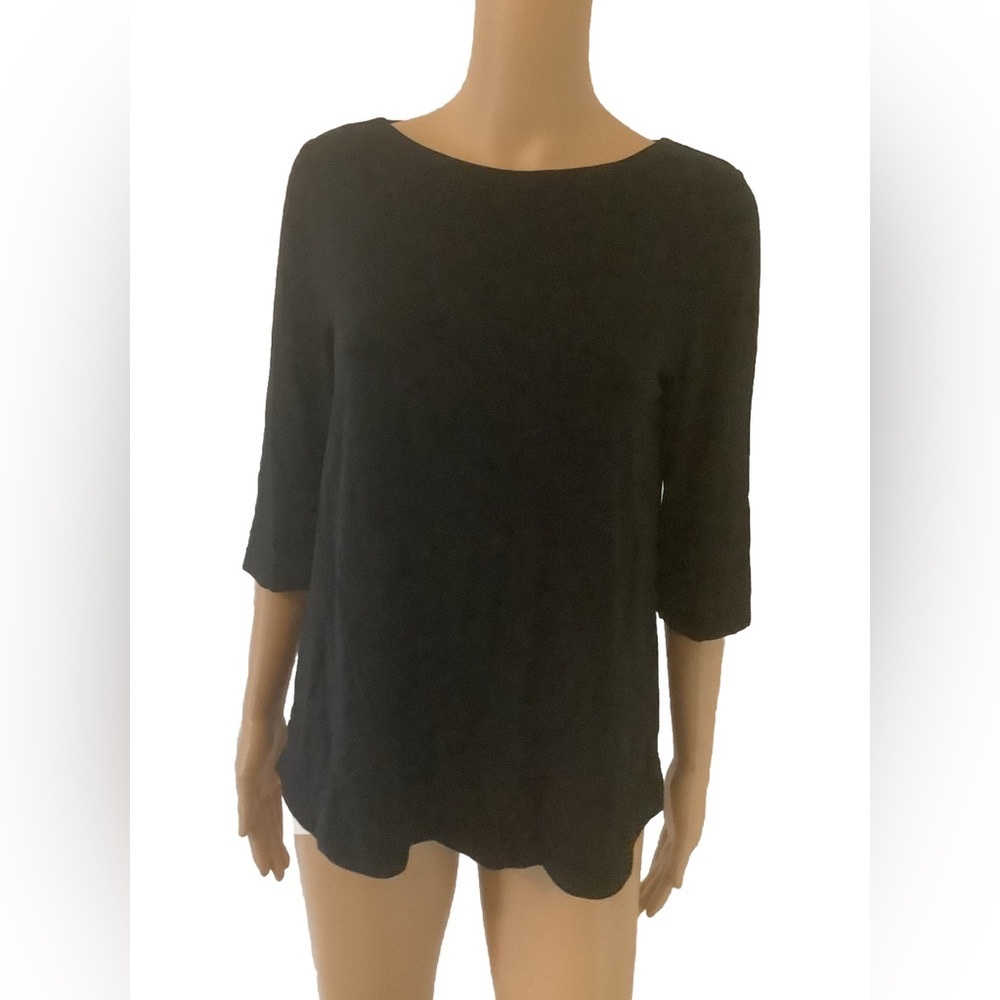 J. Jill Wearever Collection Top Women’s Size Small, Soft Jersey, Black